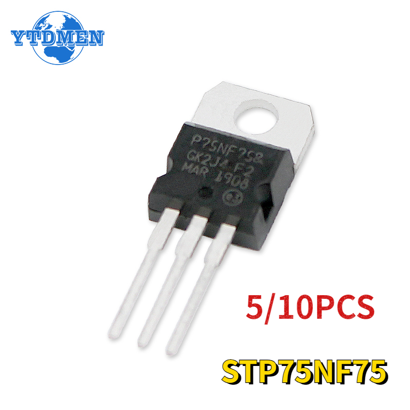 5/10 шт. STP75NF75 Mosfet-тран – обзор и цена Mosfet Transistor Set