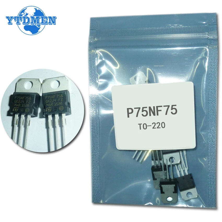 5/10 шт. STP75NF75 Mosfet-тран – обзор и цена Mosfet Transistor Set